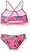 Kanu Surf Girls' Alania Flounce Bikini Beach Sport 2 Piece Swimsuit, Heather Pink Paisley, 14