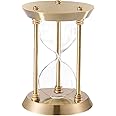 Empty Hourglass Fillable, Large Antique DIY Sand Timer Set, Metal Sand Watch Brass Frame Without Sand, Unity Sand Ceremony Kit for Wedding Home, Desk, Office Decorative