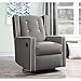 Baby Relax Mikayla 4-in-1 Swivel Glider Rocker Recliner Chair, Gray Microfiber