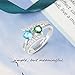 Lam Hub Fong Personalized Mothers Rings with 2 Simulated Birthstones Womens Engagement Rings Promise Name Rings For Her