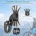 Bike Mount, Bovon Universal Bicycle Phone Holder, Adjustable Silicone Bike Handlebar Rack for iPhone XR XS Max 8 7 6 6S Plus, Samsung Galaxy S9 S8 Plus and Most 4.7