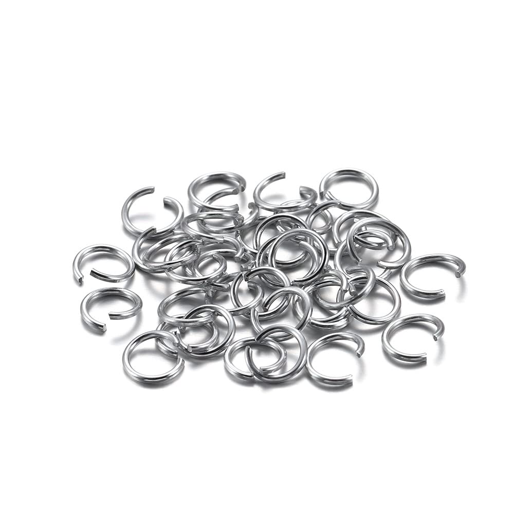 Blausky Pack of 1500 Aluminium Jump Rings, Metal Chain Rings, Connectors for Jewellery, Small Metal Rings, Jump Rings, for Choker, Bracelet, Necklaces, DIY Hair Jewellery Making, Silver