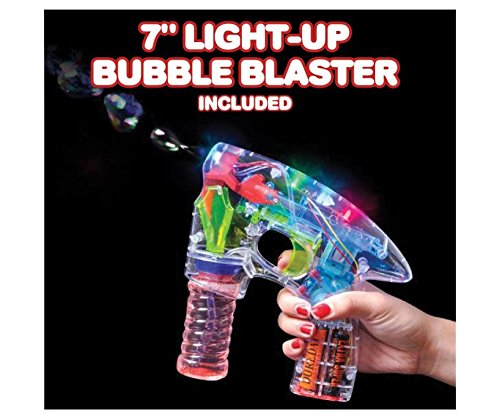 Bubble Blower Machine Light Up Bubble Gun Blaster, - Cool and Fun LED toy Blaster Bubble Gun Blower - Novelty & Gag Toys, Party Favor, Bag Stuffer, Giveaway, Gifts, (2 Light up Bubble Gun Blaster) - Thumbnail 4