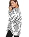 Halife Womens Plus Size Tunic Tops Long Sleeve Blouses Casual Floral Henley Shirts V Neck Fall Tops Black 2x