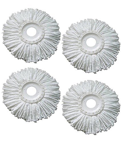 Royal Export Microfiber Spin Mop Refill (White, Pack of 4)