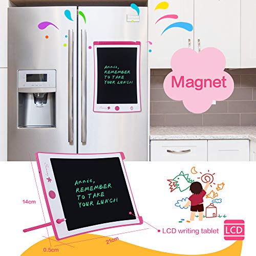 LCD Writing Tablet, Electronic Drawing Board and Doodle Board Gifts for Kids at Home and School (Pink)