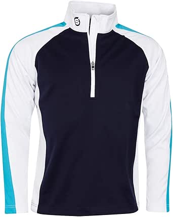 Amazon.com: Sunderland Mens SUNMM39 Raglan Panelled Zip Neck Golf Midlayer (Navy/White/Storm 