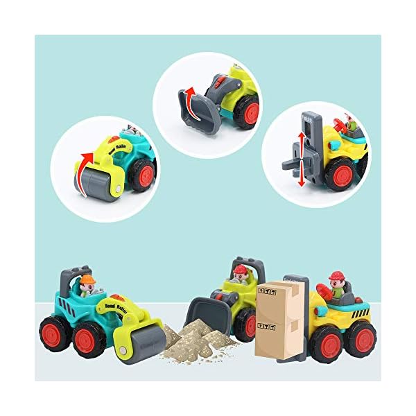 ANIKI TOYS Early Education 12 Month+ Monster Trucks Set Friction Power Vehicle, Pull Back Car, Free Wheel Push and Go…