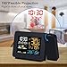 Kalawen Weather Station and Projection Alarm Clock Color Multifunctional Time Date Weekday Temperature Humidity LCD Display (Projection Clock)