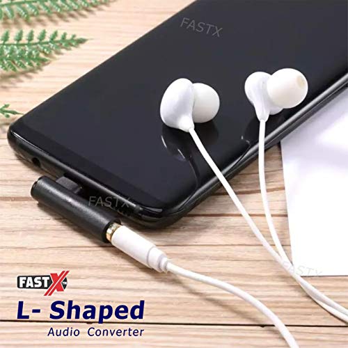 FASTX™ Trending L-Shaped PUBG Connector, Mobile Gaming Connector, Earphone Audio Jack Adapter USB-Type C to 3.5 mm Stere
