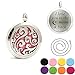 Kissreason Stainless Steel Aromatherapy Essential Oil Diffuser Locket Pendant Necklace