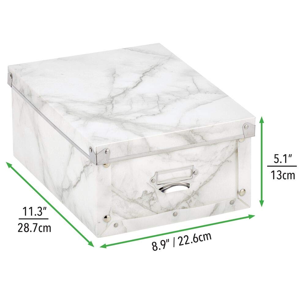 Almacenamiento y organización mDesign Juego de 2 cajas de plástico con