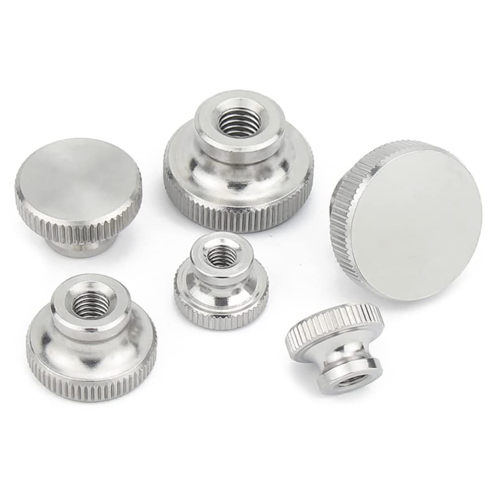 CONPHERON M5 Knurled Thumb Nuts Stainless Steel High Head Knurled Nuts Blind Hole Hand Grip Knobs (4 Pack)