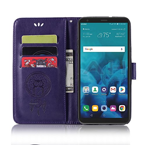 LG Stylo 4 Case,LG Stylo 4 Plus Phone Case,LG Q Stylus 4 Wallet Case,PU Leather Wallet Flip Case with Credit Card Holder and Kickstand Dreamcatcher Phone Cover for LG Stylo 4 Plus/Q Stylus,Purple
