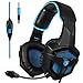 Sades sades807 Gaming Headsets Headphones for New Xbox one PS4 PC Laptop Mac Mobile, Black & Blue