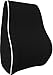 bonmedico Orthopedic Lumbar Support Pillow, Back Cushion with Memory Foam, Posture Corrector for Back Support and Back Pain Relief, Ergonomic for Car Seat, Home, Office-Chair, Black, Standard