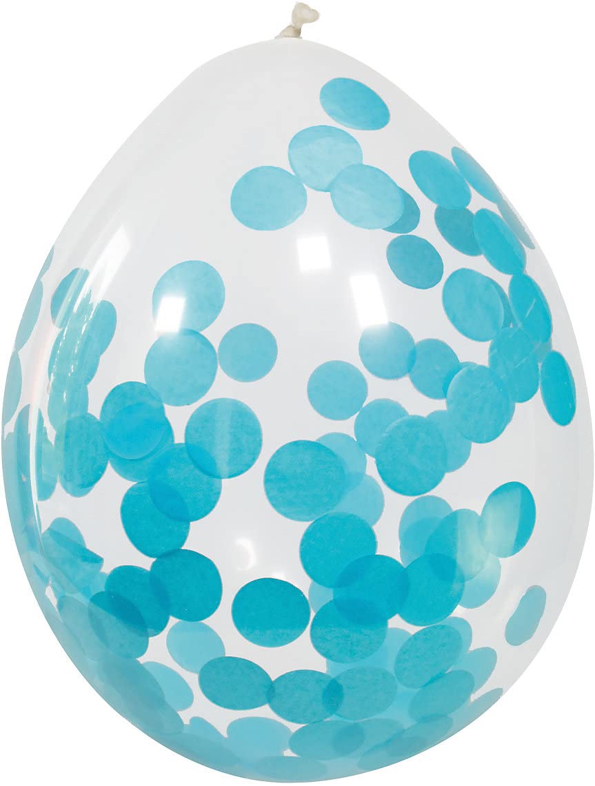 Folat 08597 Balloons with Blue Confetti, One Size