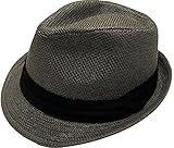 AbbyLexi Men/Women Outdoors Summer Short Brim Straw Fedora Sun Hat