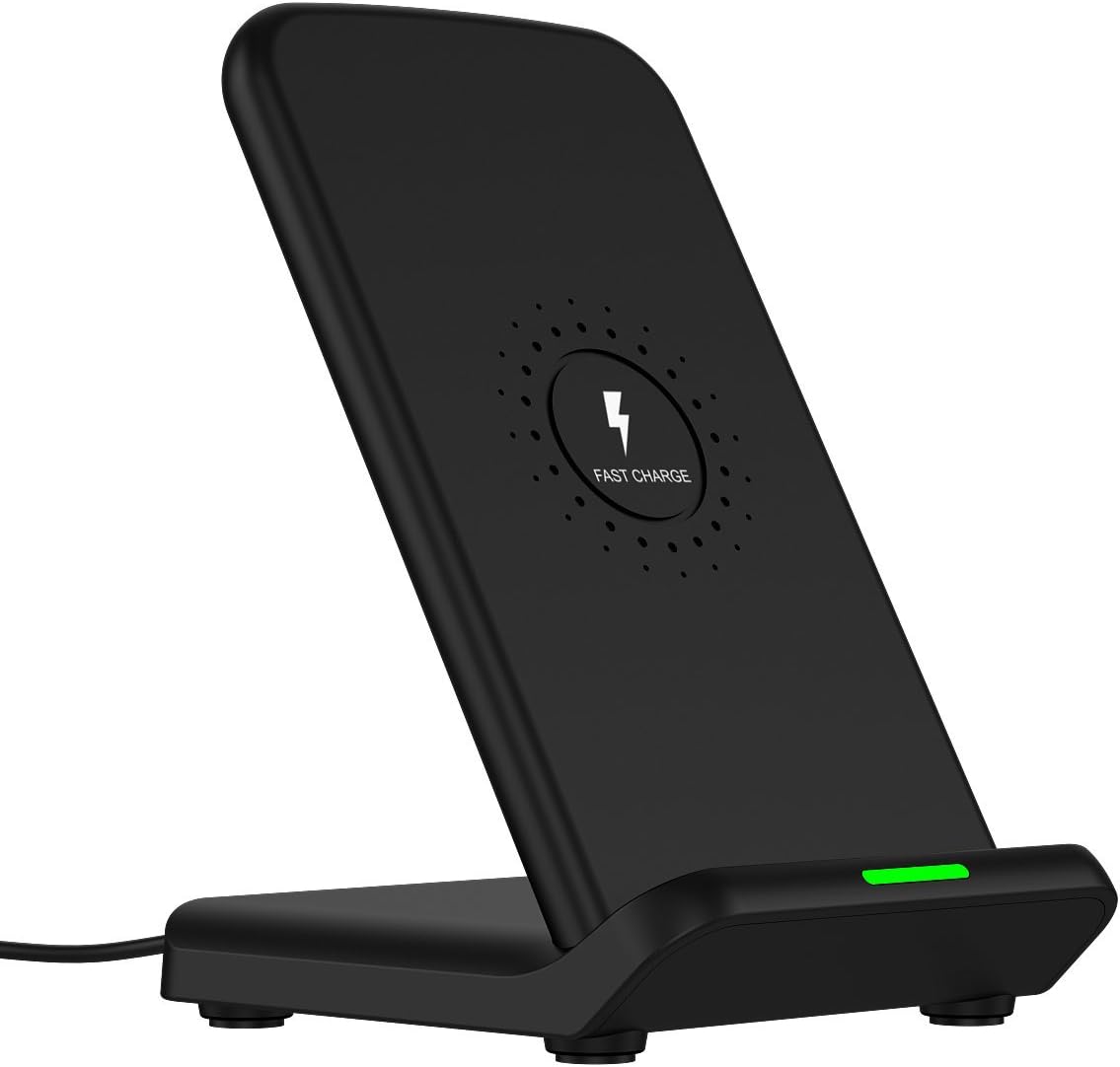 SSBRIGHT Wireless Charger, Qi-Certified Wireless Charging Stand Compatible with iPhone Xs Max/XS/XR/X/8/8 Plus, Galaxy S9/S9+/S8/S8+/Note 8 All Qi Enabled Phones