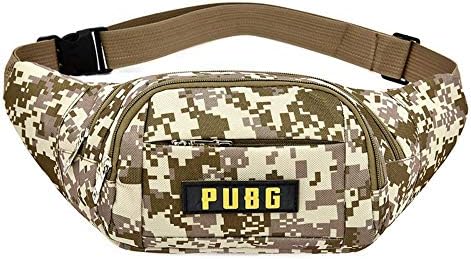 Military Waist and Chest Pouch for Outdoor Sports. Large Capacity, Camouflage, Scratch-Resistant, Waterproof Pack Bag (Yellow-Brown)