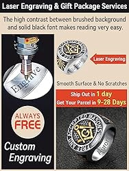 FaithHeart Free Engraving 18K Gold Plated Masonic