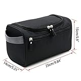 Travel Toiletry Bag - Canvas Dopp Kit With Durable Hanging Hook For Men & Women - Personal Organizer For Gym and Bathroom Toiletries Shaving Kit Shampoo Body Wash By Arena Club