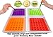 My Fruit Shack DIY Fruit Snacks Kit - 4 BPA Free LFGB/FDA Grade Silicone Molds (Makes 184 Gummies Total), 4 Custom Drip Trays, 2 Droppers and 1 Bas