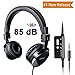 Active Noise Cancelling Headphones for Kids,Alteng Child Travel Foldable Stereo Headset W/Mic and Remote,Tangle-Free 3.5mm Jack, Soft and Smooth Ear Cup(Black)