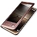 Huawei Mate 9 Case, QIALINO UtraSlim Genuine Leather Smart Cover (with Smart View Window and Auto Sleep/Wake Feature) for Huawei Mate9, Brown