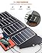 MOOLSUN Solar Charger 28W Portable Sunpower PU Solar Panel Charger with 3 USB Output Ports Waterproof Foldable Camping Travel Charger for Tablet Ipad iPhone and More