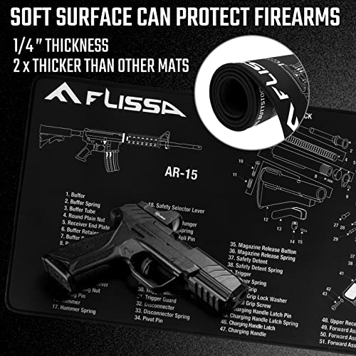 FLISSA Gun Cleaning Mat, Non-Slip Double Thickness Gun Mat, 12\