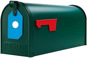 TRIPLENET PRICING Elite Medium Capacity Galvanized Steel Green, Post-Mount Mailbox, E1100G00 E1100GAM