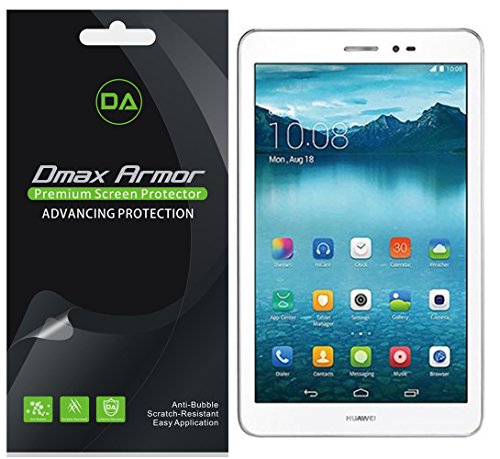 [3-Pack] Dmax Armor- Huawei MediaPad T1 8.0 Anti-Glare & Anti-Fingerprint Screen Protector - Lifetime Replacements Warranty- Retail Packaging