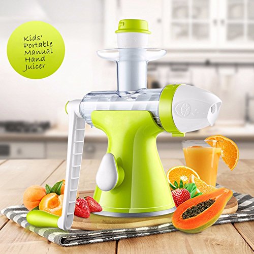 Fruits Vegetables Hand Juicer – Suction Base- Kids Juicer Ice-cream Maker Juice Extractor Masticating Extruder Manual Hand Crank Single Auger Juicer