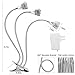 LED Grow Light for Indoor Plant, Lxyoug 15W Grow Lamp,3-Head Divide Control Adjustable Gooseneck, Professional for Seedling Growing Blooming Fruiting
