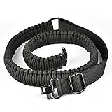 NOOLA 2 Point Tactical Rifle Sling 550 Paracord Gun Sling with Length Adjuster & Quick Swivel for Hunting Sports and Outdoors