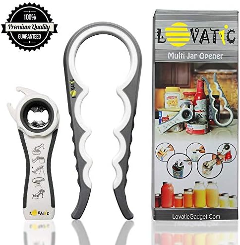 RINUZ Can and Jar Opener - Ergonomic Bottle Opener for Seniors, Elders and Arthritis Sufferers - Quick Opening for Cooking - Simple To Use - Easily Apply for Variety of Kitchen Cans and Bottles
