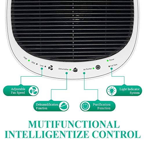 Afloia Dehumidifier for Home,Electric Dehumidifier Capacity Deshumidificador, Quiet Room Dehumidifier Portable Dehumidifier for Bathroom Dorm Room Baby Room RV Crawl Space