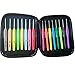 ZXUY Crochet Hook Set High Quality 16pc Aluminum Hooks with Colorful Plastic Handles Knitting Needles Weave Yarn Case Set Best Gifts for Her