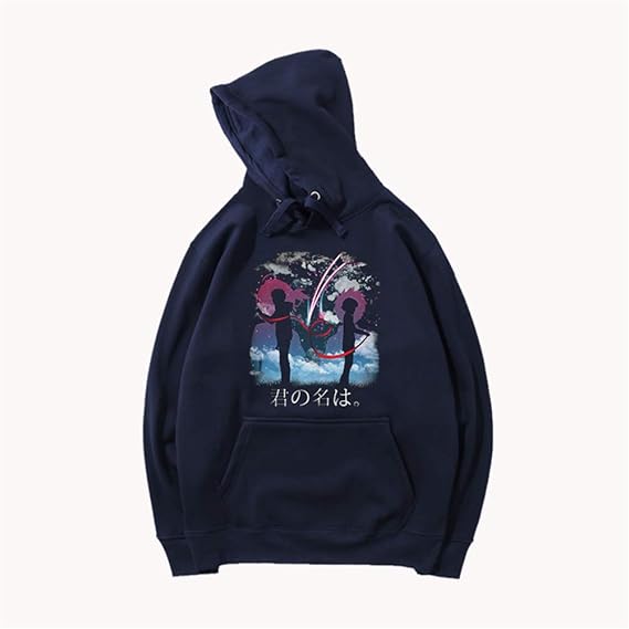 Amazon アニメ 漫画 君の名は Your Name メンズ レディース パーカー 秋服 スウェット プルオーバー 長袖 シャツ トレーナー パーカー 通販