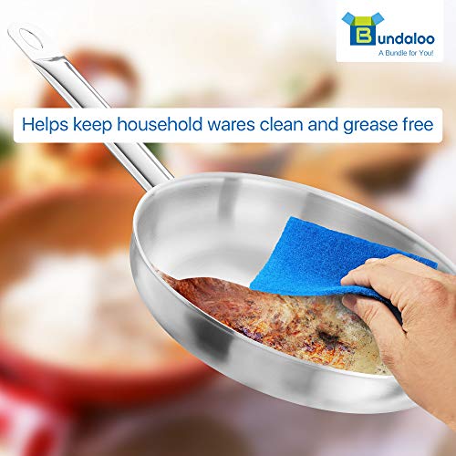 Bundaloo 24 Pack Scouring Pads Scrubbers Set in Red, Yellow, Pink