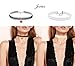 Sheismay 12 PCS Stretchy Material Choker Necklace Black White Charm Lace Chokers Tattoo Necklaces for Women Girls