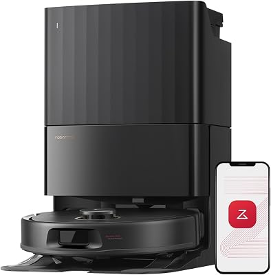 Qrevo S5V Aspirateur Robot Laveur avec Station, 12000Pa Aspiration