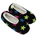 4pk Women's Warm & Cozy Feet Fuzzy Slippers Non-Slip Lined Socks Booties Indoor, M/L (7-9), Multicolor