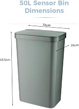 Tower 50L Forest Green Sensor Bin with Bin Liner Retainer Ring view 3