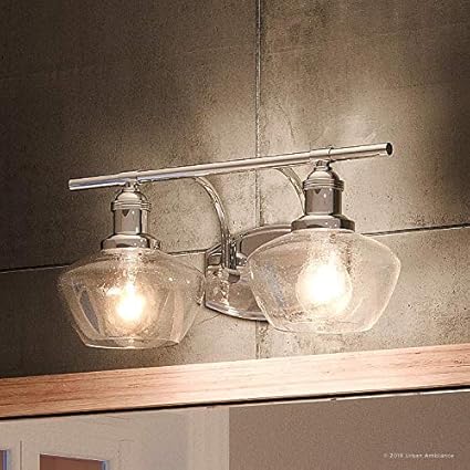 Luxury Vintage Bathroom Vanity Light, Medium Size: 7.5"H x 17"W, with