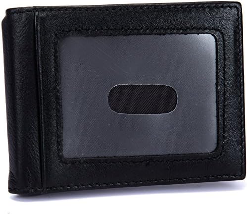 Men Bifold Flipout Genuine Leather ID Hybrid RFID Blocking Walle