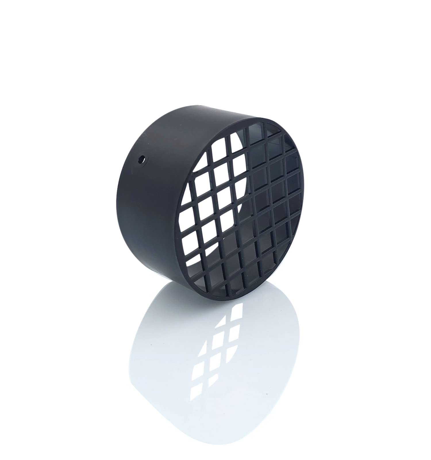 TYGERIX 80mm Black Polypropylene Air Intake Grille | Air Intake Silencer for Boilers, Hoods and Systems | Internal or External Ventilation Outlet | Thicker, More Durable