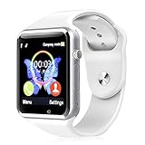 Padgene New GSM Bluetooth Smart Watch with Camera for Samsung S5 / Note 2 / 3 / 4, Nexus 6, Htc, Sony and Other Android Smartphones (White)