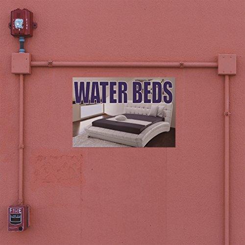 Decal Sticker Multiple Sizes Water Beds Business Water Beds Outdoor Store Sign White - 69inx46in, Set of 10